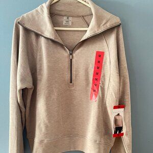 Danskin Womens Luxe Half zip Pullover top